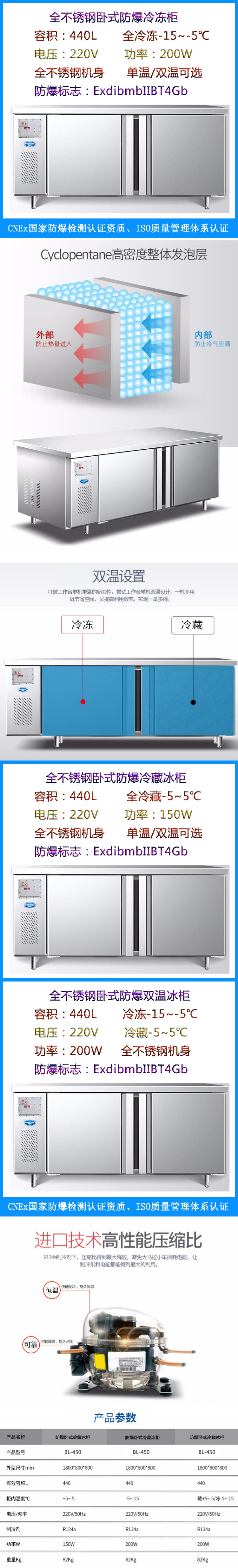 440L臥式冷凍柜